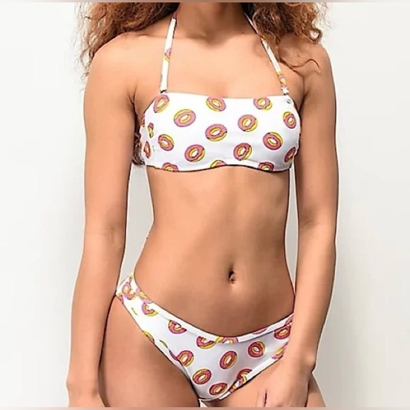 Odd Future Other - Odd Future Logo Bikini, Size Large, Pink Donut Swimsuit, Summer Fun